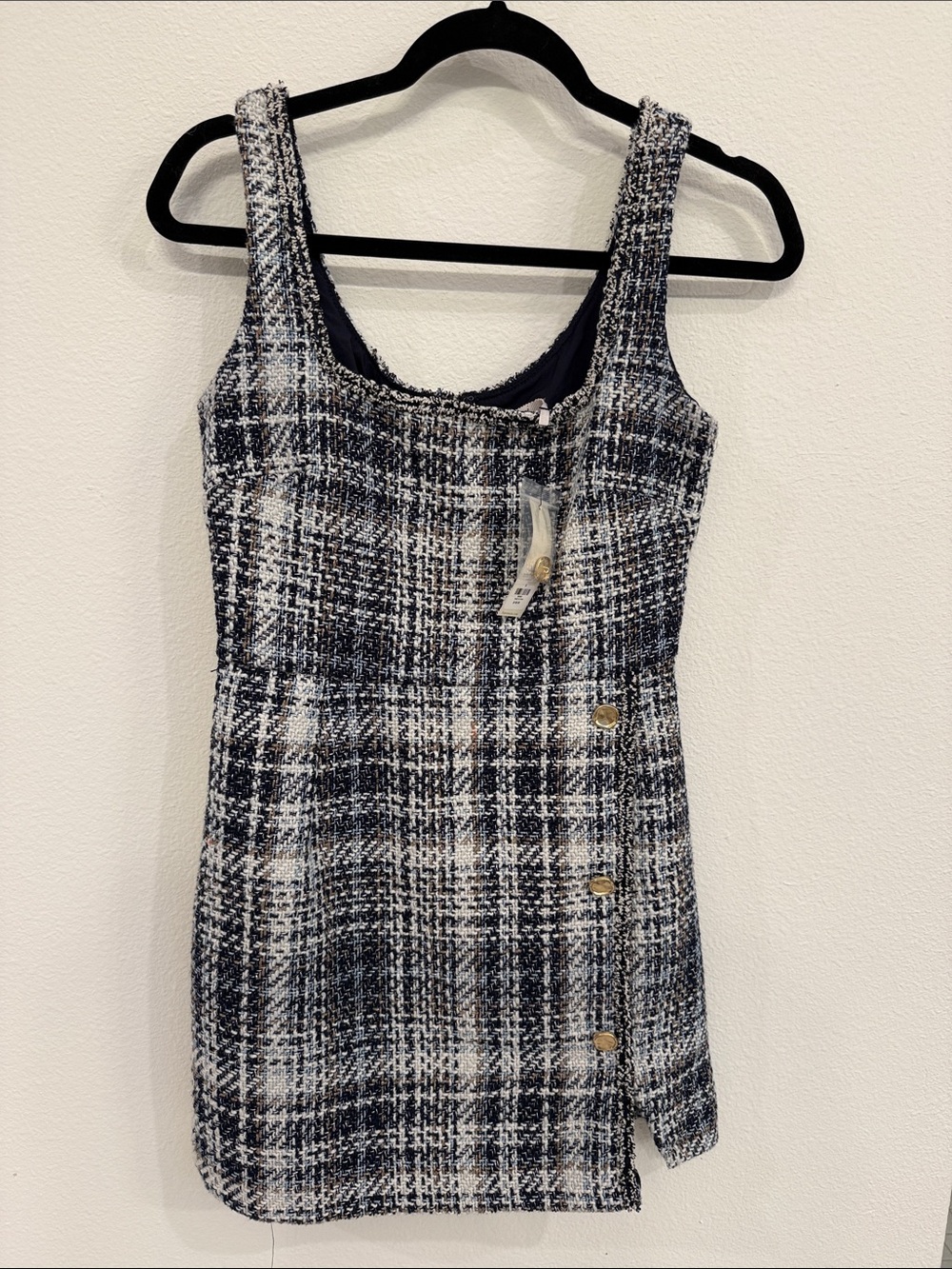 NWT Plaid Tweed Dress